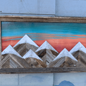 Colorado Sunset Mountain Mural Wall Art - 48"
