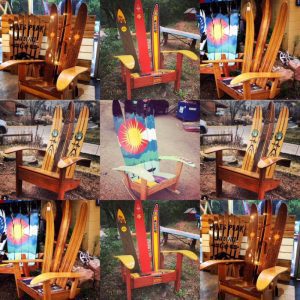 Vintage Mural Water Ski Chairs