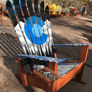 Colorado Blue and Grey Rocky Mountain Night Sky Mural Chair