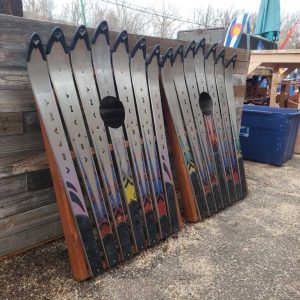 Volant Stainless Steel Custom Ski Cornhole Sets