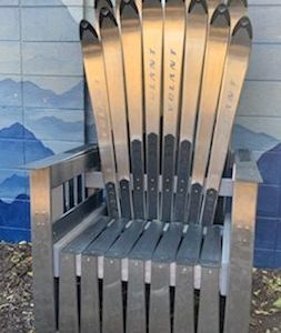 Stainless steel Adirondack ski throne