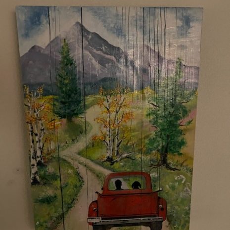 A Man and His Dog Barn Wood Wall Art