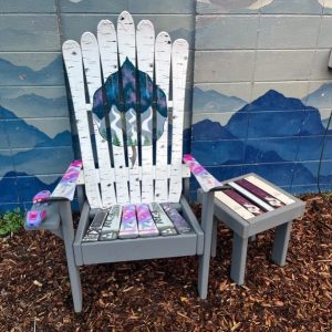 Ski Chair Night Aspen Tree Mural