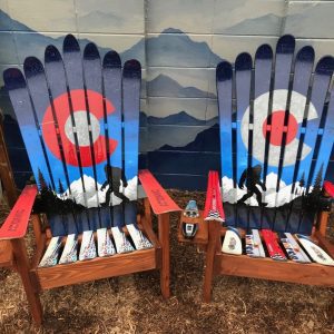 Colorado Sasquatch Adirondack Ski Chairs - Set of 2