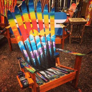 Colorado Sunset Rainbow Ski Chair