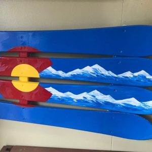 Medium Colorado Mountains Ski Wall Flag