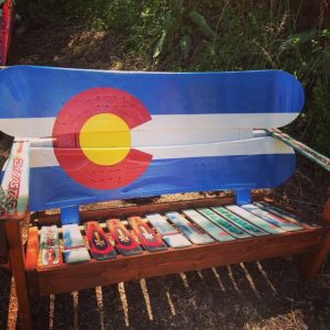 Colorado Flag Adirondack Snowboard Bench