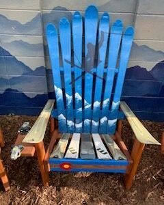 Freestyle Skier Mountain Stripe Ski Chair