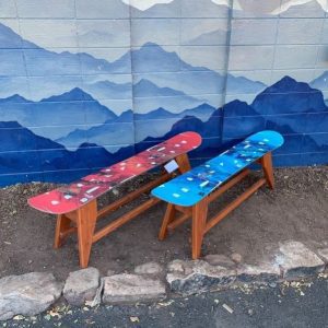 Customizable Single Snowboard Coffee Table - Set of 2