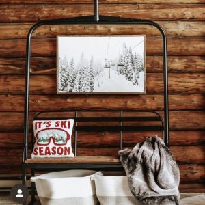 3-Person Customizable Powder Coated Replica Chairlift Bench or Swing