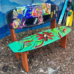 Wakeboard Bench - colors vary - you pick the boards! (via text or email)
